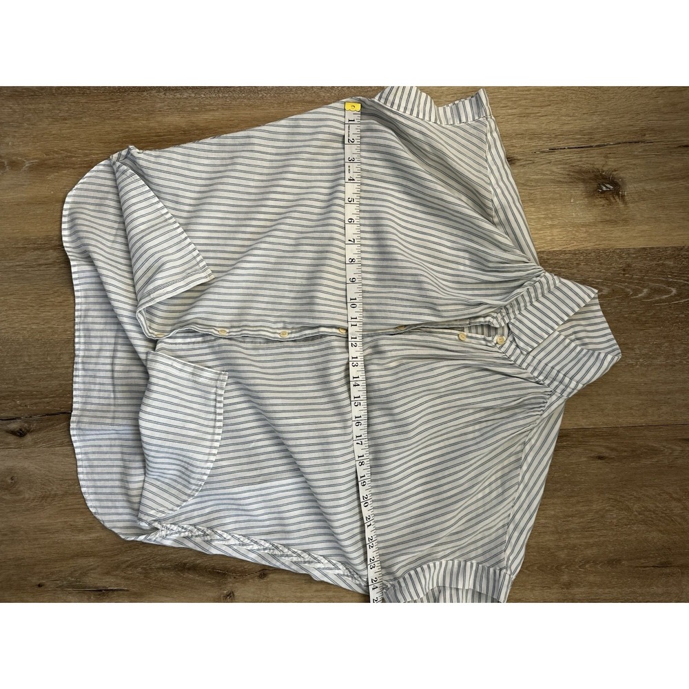 Madewell Striped Button Up Top Women S Relaxed Lightweight Coastal Blouse - Picture 5 of 6